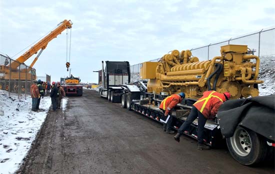 Caterpillar 4000 kW Generator Unloading at Canadian Steel Mill