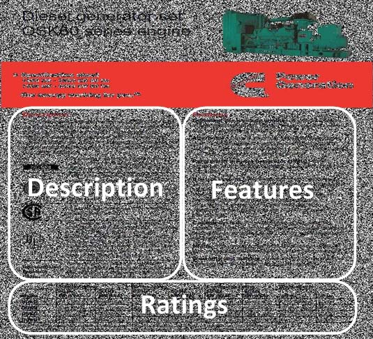 Cummins QSK60 Generator Spec Sheet Illustration