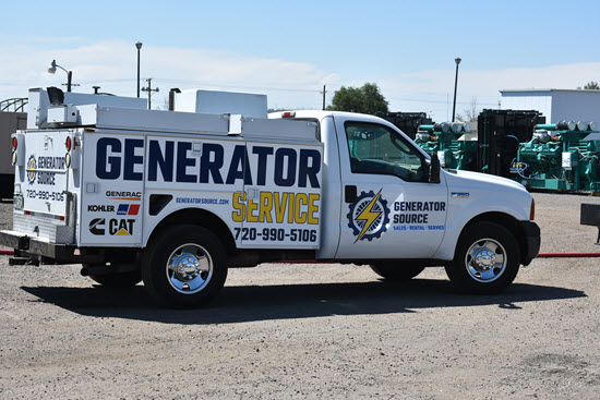 Row of Generator Service Trucks