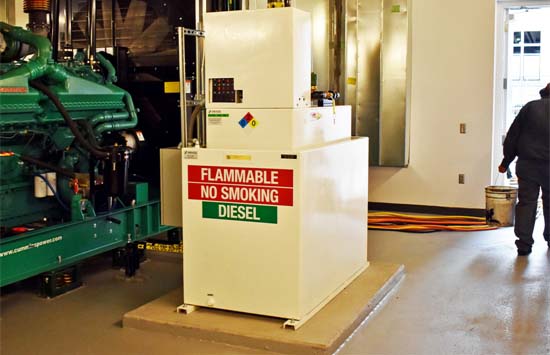Day Tank Supplies Generator Engine Fuel