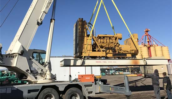 Lifting Generator with Crane