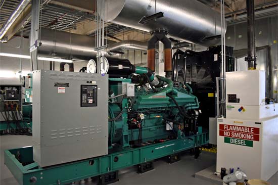 Indoor Generator Configuration with Supporting Systems