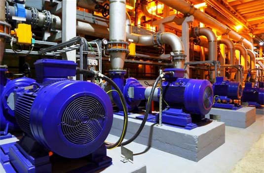 Industrial Electrical Motors Powering Pumps Industrial Electrical Motors Powering Pumps