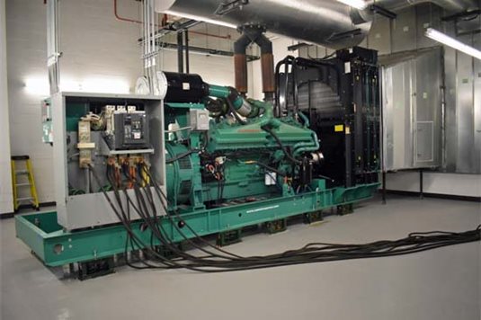 Load Testing Indoor Cummins Generator