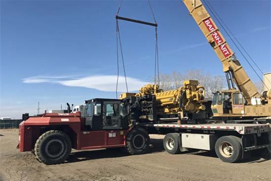 Yard Crane & Fork Truck Loading 4000 kW Generator