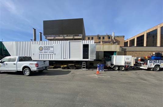 Rental Generator Used During Primary Backup Generator Maintenance