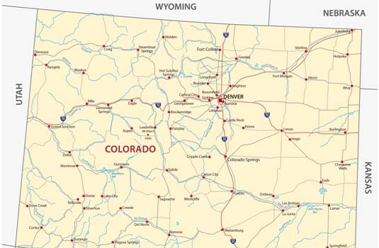 Colorado Road Map