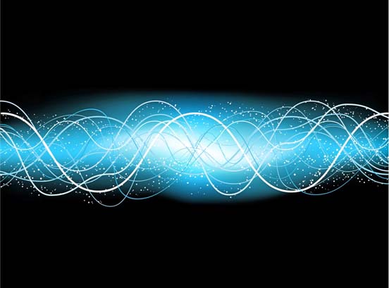 Electrical Sine Wave in Blue Background Electrical Sine Wave in Blue Background